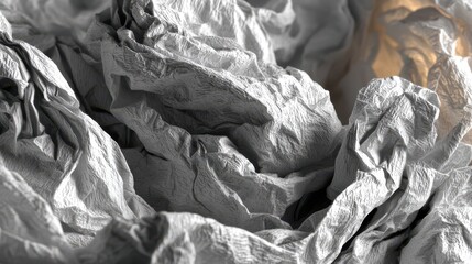 close up white crumpled paper texture surface,photo stock