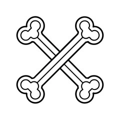 vector illustration of a bone