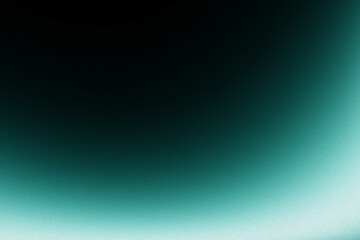 Teal gradient background, dark to light.