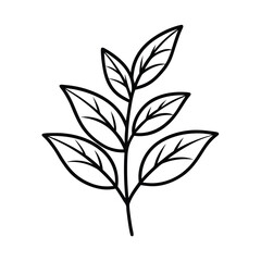 green leaf silhouette