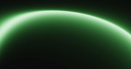 Glowing green arc on black background.
