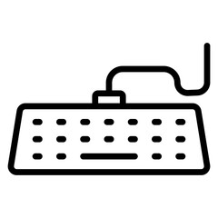 Keyboard Vector Line Icon Design