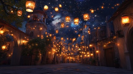 Enchanted Night Street Scene