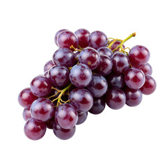 Fototapeta premium Bunch of Purple Grapes on Transparent Background