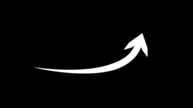 Path Curved Arrowhead Collection animation . Doddle