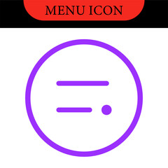 Menu UI Design Elements icons. Set of hamburger Menu buttons. Website Navigation Icons for Mobile App and User Interface. Modern colored Navigation buttons or Web menu and ui icons set
