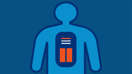 Empty Battery Icon A human silhouette with an empty battery icon in the chest area representing drained energy and exhaustion from work.
