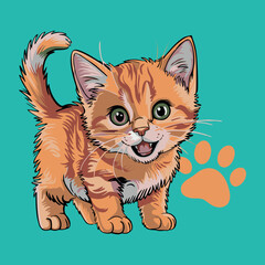 A cute and fluffy cat sitting gracefully, with soft white and grey fur, and sparkling eyes. This adorable pet is known for its playful, curious, and affectionate nature. Ideal for pet lovers, animal p