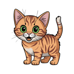 A cute and fluffy cat sitting gracefully, with soft white and grey fur, and sparkling eyes. This adorable pet is known for its playful, curious, and affectionate nature. Ideal for pet lovers, animal p