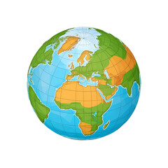 earth globe isolated on white