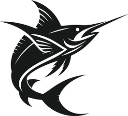 Swordfish silhouette vector