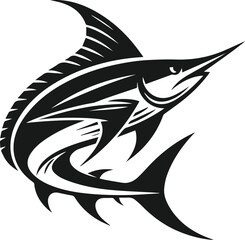 Swordfish silhouette vector