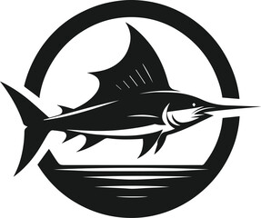 Swordfish silhouette vector