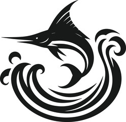 Swordfish silhouette vector