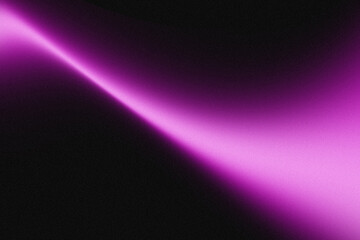 Abstract purple glowing light beam on black background.