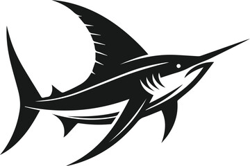 Swordfish silhouette vector