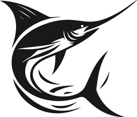 Swordfish silhouette vector