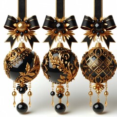 baroque, gold, pearl, ornate, christmas ornament, decorative, premium, luxurious, intricate, detailed, delicate