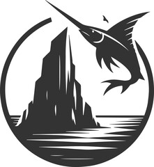 Swordfish silhouette vector