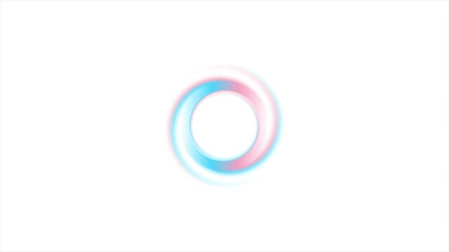 Transgender flag colors abstract smooth circle background. Pink and blue motion design. Video animation Ultra HD 4K 3840x2160