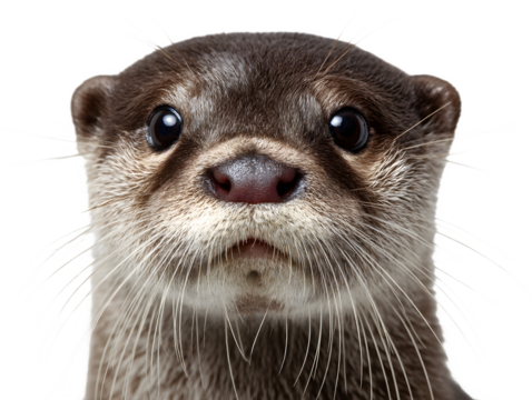 Otter Face Portrait Transparent PNG