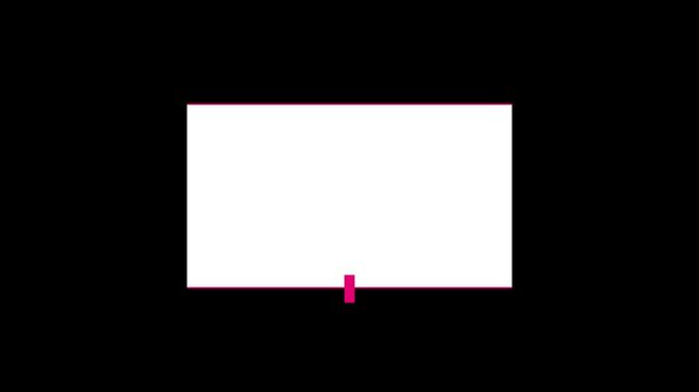 Modern 4K Quote Box Frame Animation with Black Backdrop