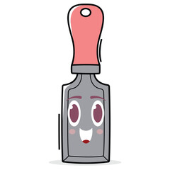 Kawaii Chisel Character Vector with Cute Face and Soft Style, Perfect for Tool Illustrations, Woodworking Designs, Fun Craft Projects, and Cheerful Visual Content.
