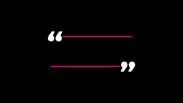 Animated Quote Text Frame with Black Background &ndash; 4K Footage