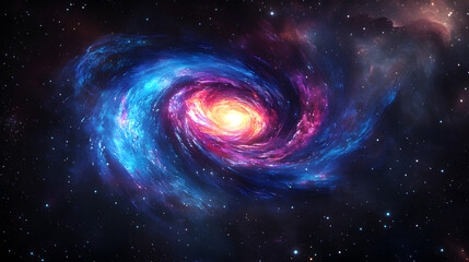 Obraz premium vector, illustration, wave, design, rainbow, light, curve, art, line, pattern, backdrop, colorful, color, wallpaper, backgrounds, blue, banner, space, card, shape, star, orange, motion, dark, lines