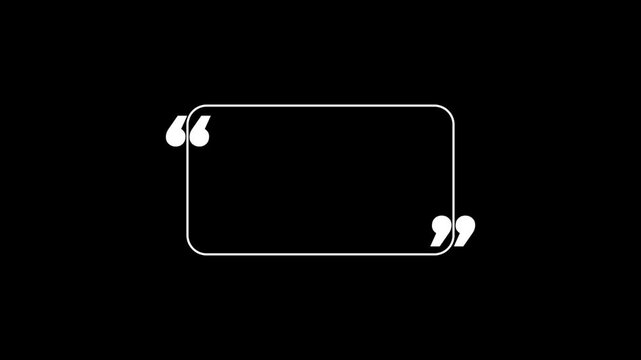 Simple Black Background Quote Frame Animation &ndash; 4K UHD