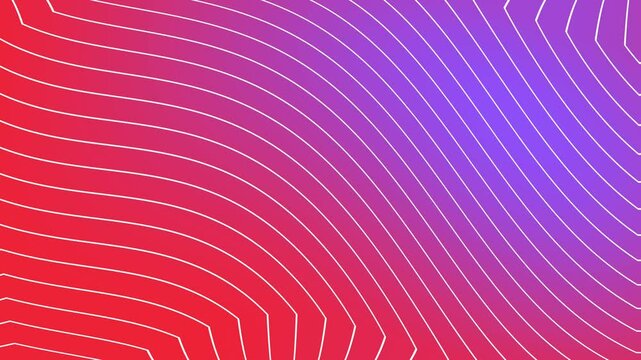 Background slow moving and wavy lines pattern with bright blue and red gradient, digital element concept wallpaper