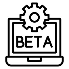 Beta Testing Vector Line Icon Design