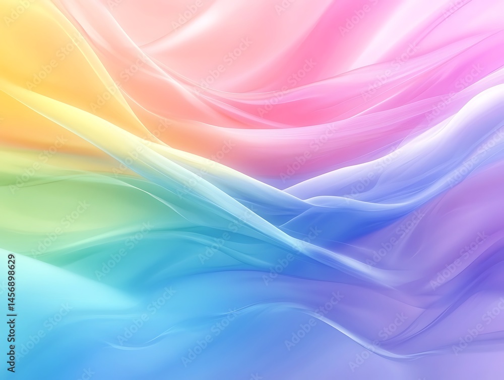 Poster color symphony: a mesmerizing display of interwoven layers of vibrant hues unfolds, creating an abst