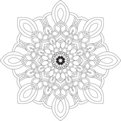 Flower Mandala Illustration ,Lina art Mandala