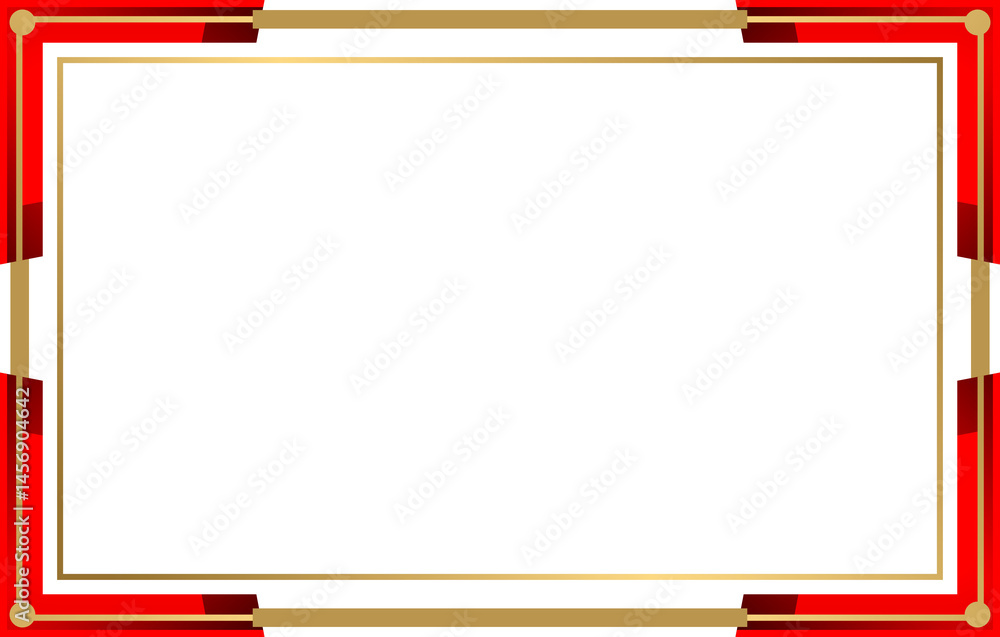 Poster isolated on white, a red square frame is a match for your text in a box