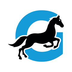 Initial Hores Logo combine with letter G vector template