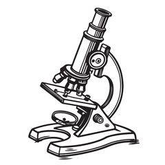 Illustration of a microscope 