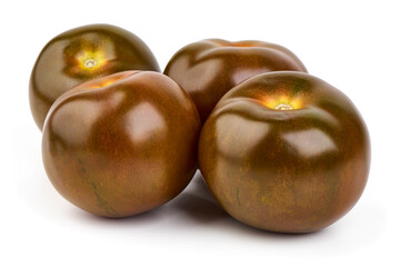 Fresh ripe kumatoes, isolated on white background.