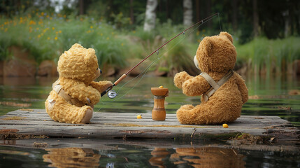 teddy bear in the forest