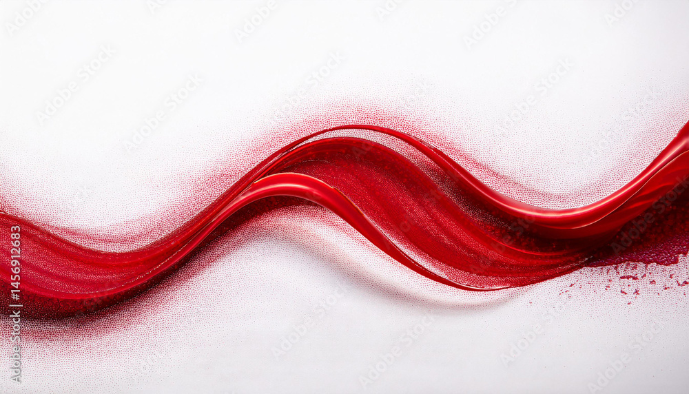 Aufkleber abstract red wave design element on white background