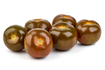 Fresh ripe kumatoes, isolated on white background.