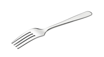 Silver fork isolated on black