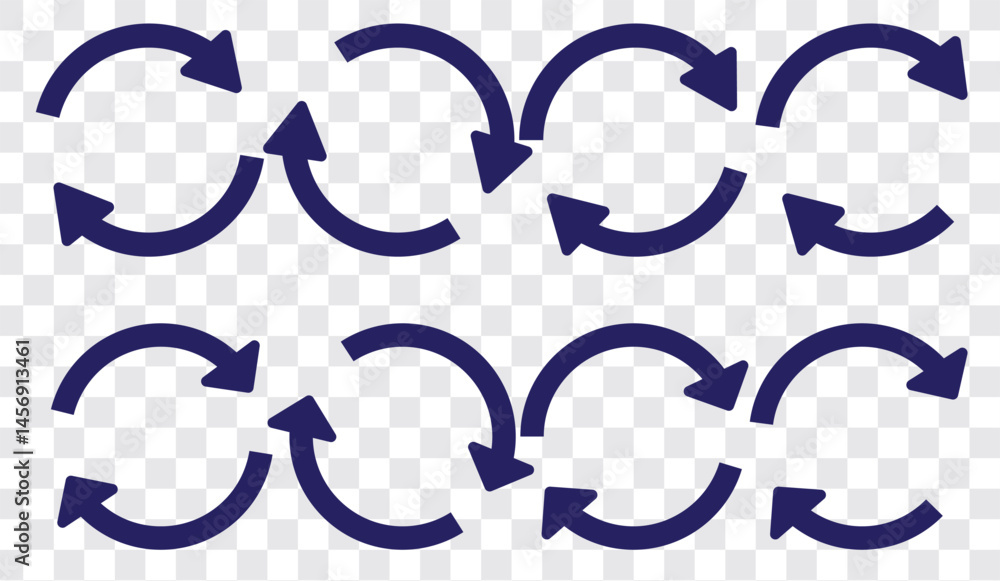 Poster circle arrow icon set. circular arrow icon, refresh, reload, rotation. repeat and reload icons set ,