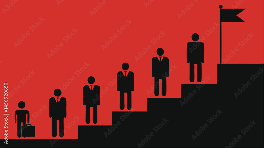 Poster descent into extremism a staircase with individuals at various levels starting from neutral content 
