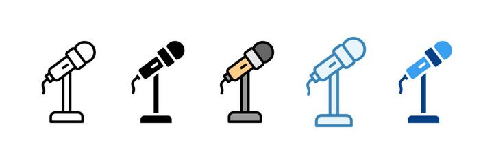 Press Conference  Icon Set Multiple Style Collection