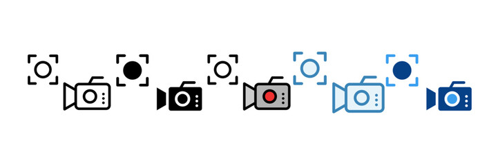 Recording  Icon Set Multiple Style Collection