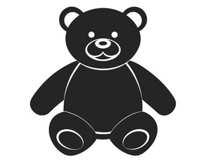 Teddy Bear vector silhouette illustration isolated on white background