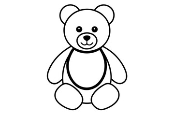 Teddy Bear icon vector silhouette illustration isolated on white background
