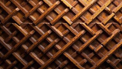 Intricate geometric wood grain seamless texture, organic, modern, exterior