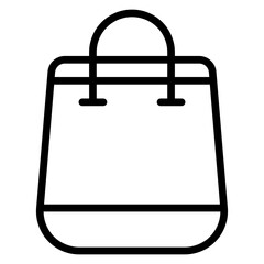 Shopping Bag Vector Line Icon Design